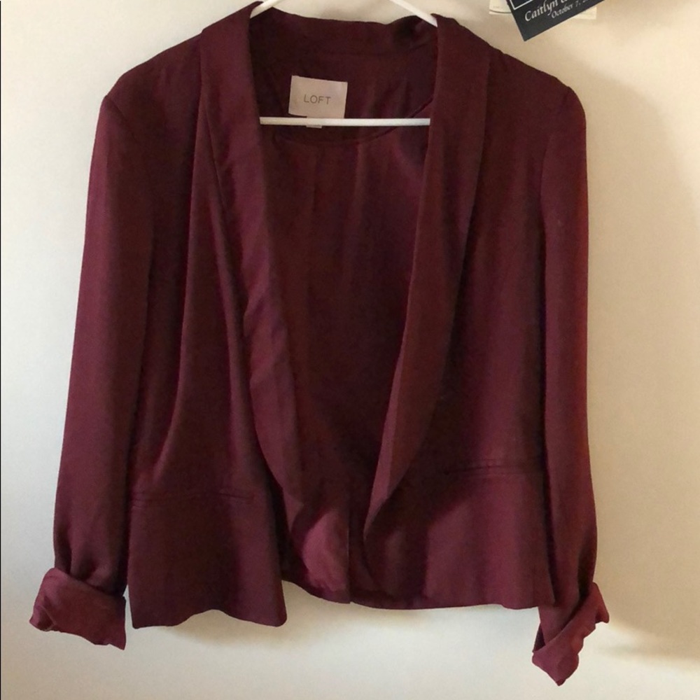 Loft blazer maroon